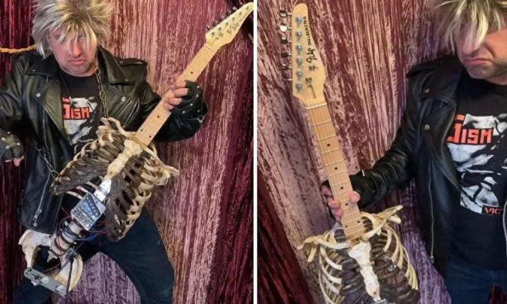 Ο σκελετός του μακαρίτη κατέληξε να γίνει... ηλεκτρική κιθάρα!